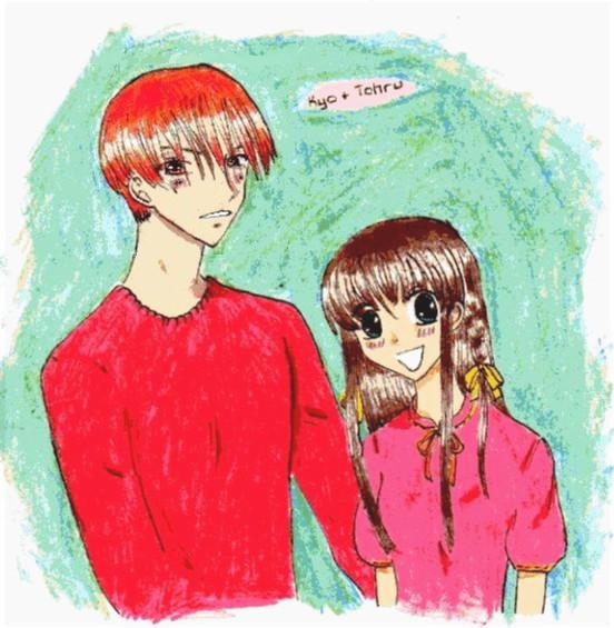 Kyo and Tohru by PsychoLuckie