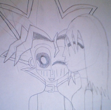 Yugi Moto and Meeka (requested by animegirl007) by PuffBubble