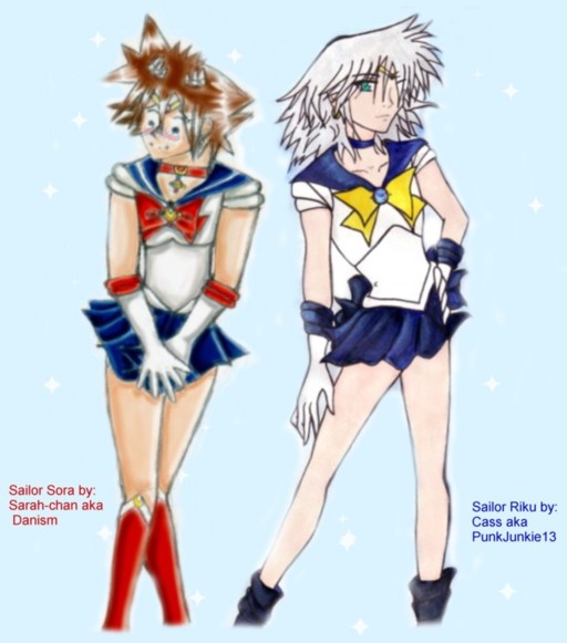 KH Sailor Cross-Dressers!! by PunkJunkie13