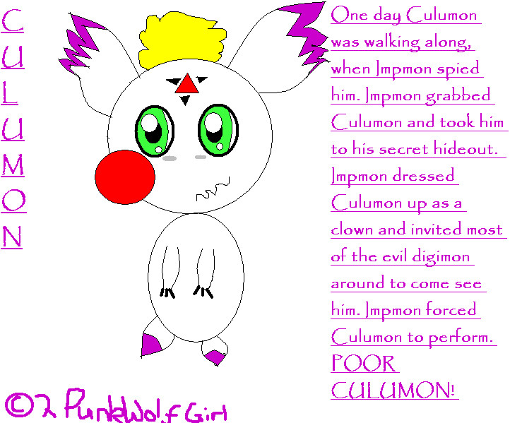 Clown-Culumon xD by PunkWolfGirl