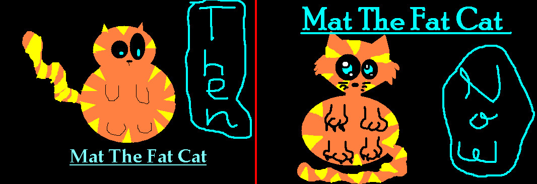 Mat The Fat Cat *How I'd Draw Him Now Compared To Back Then* by PunkWolfGirl