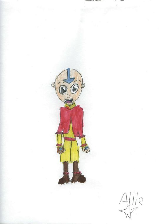 Cruddy pic of Aang!! by Puppygirl9