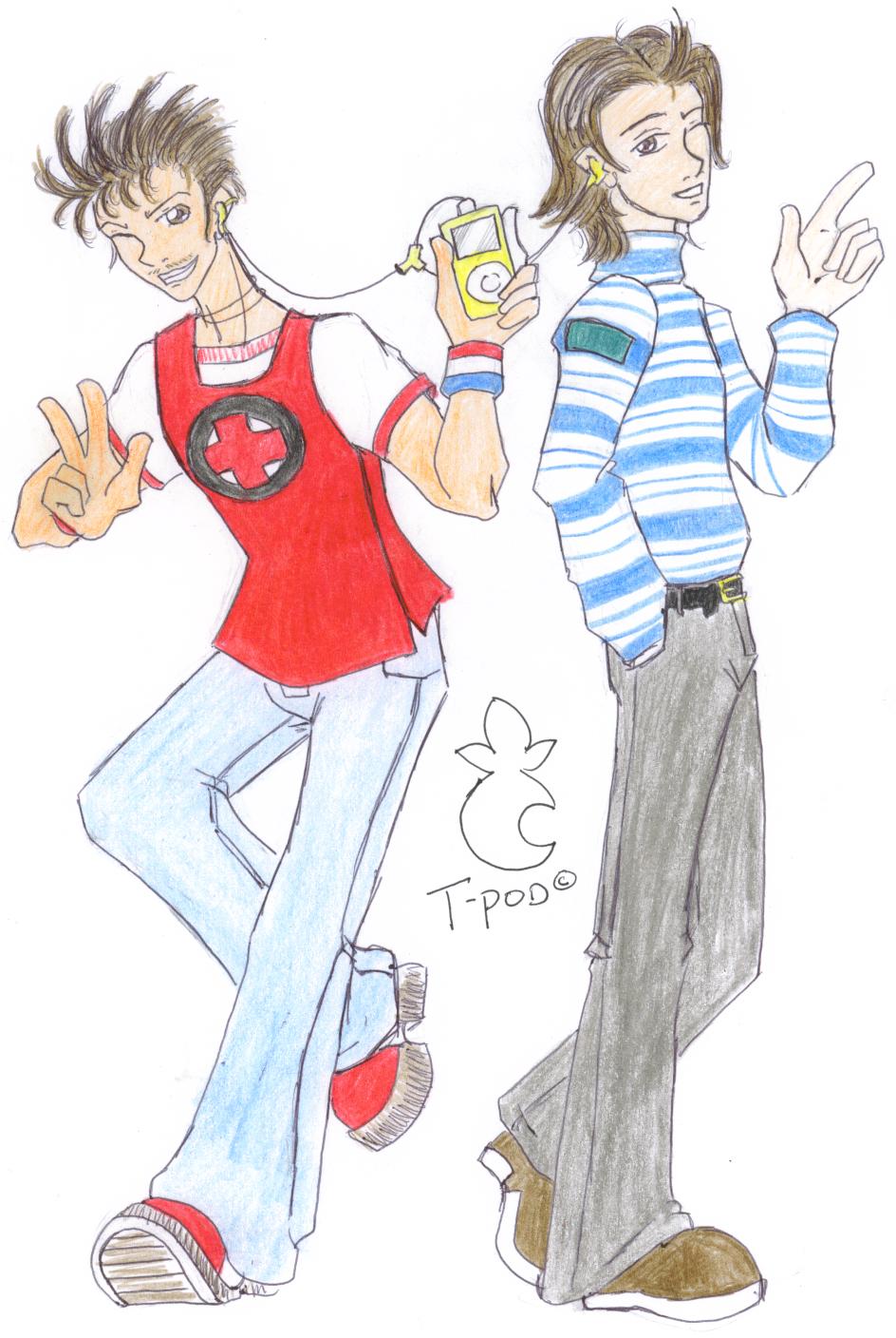 Mas and Menos T-Pod ad colored! by Purely_coincidental