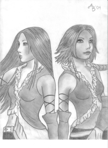 Yuna and Lenne from FFX-2 by PurplePrincess