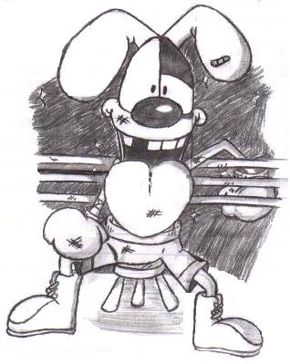 Boxing Odie by PyR0ManiAchic