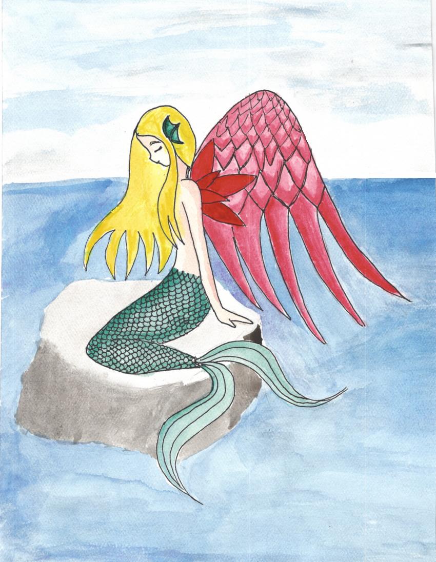 Winged Mermaid by Pyscho_Spaz