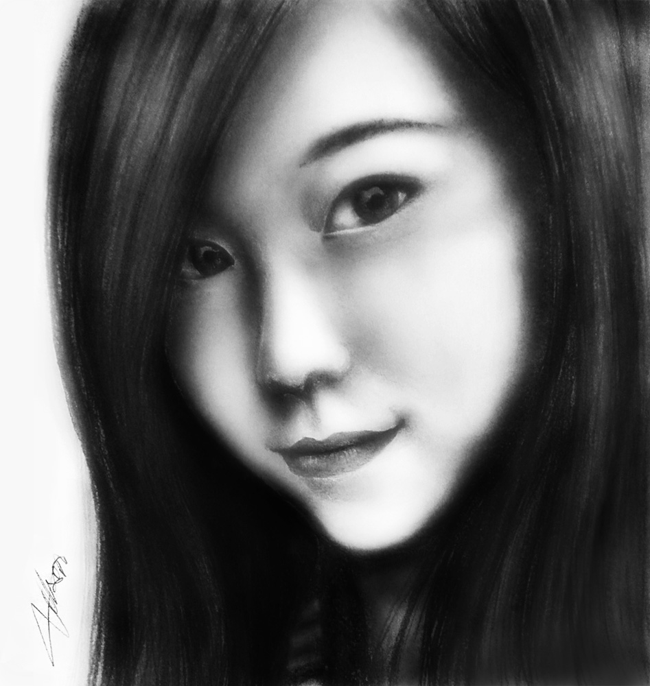 Pencil Portrait - G.E.M. by p997tt