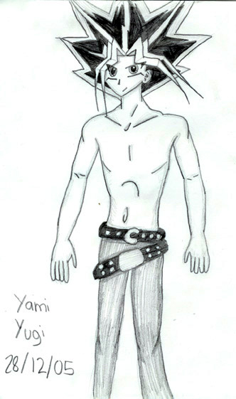 A Shirtless Yami Yugi by pLaY80yPrInC3sS