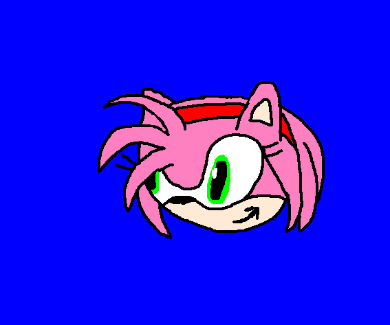 First Amy Rose Attempt by pacman64dx
