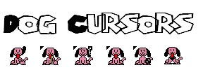 Pink Dog Cursors by pacmaster2000