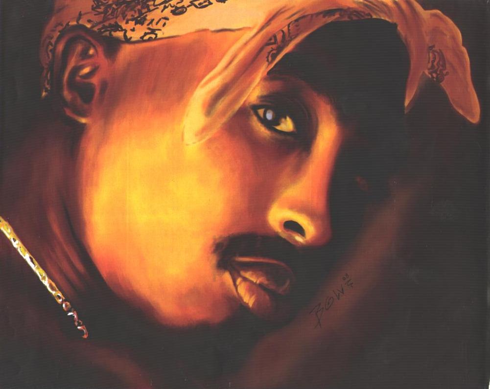 Tupac Shakur by pantslesshobo