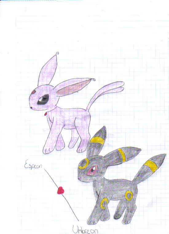 Espeon and Umbreon by paolastar