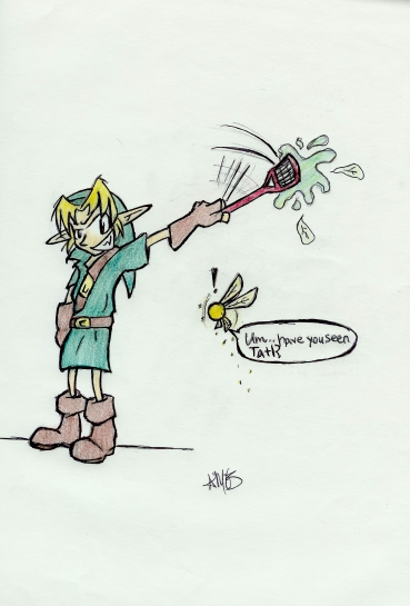 Link has a flyswatter...*grin* by papaya_shocka