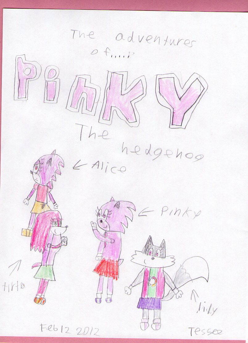 adventures of pinky the hedgehog comic cover by papiocutie