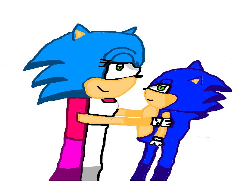 sonic and his mom (contest) by papiocutie