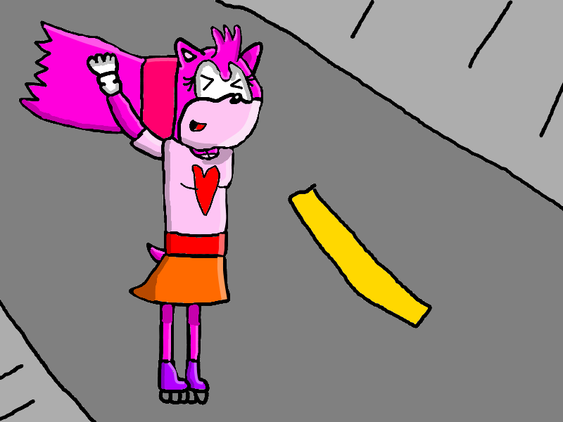 rollerskating pinky :D by papiocutie
