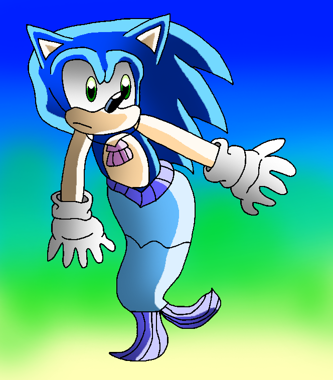 Sonic The Merhog by papiocutie