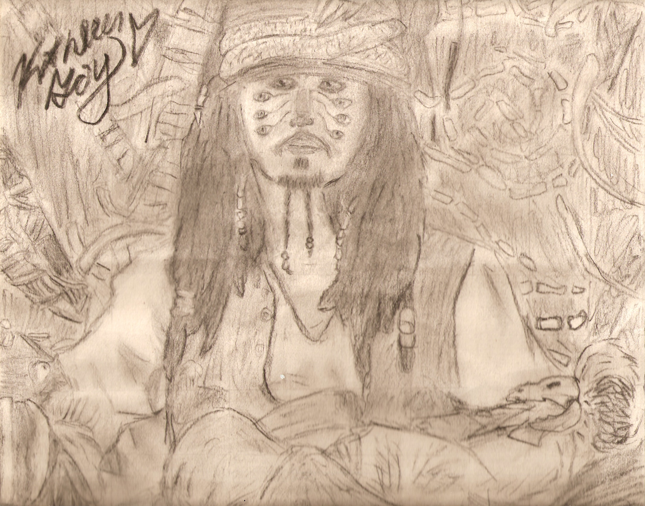 Cannibal Jack Sparrow by pencilplayer