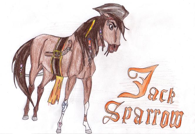 Jack Sparrow as a horse! by perfectpureblood