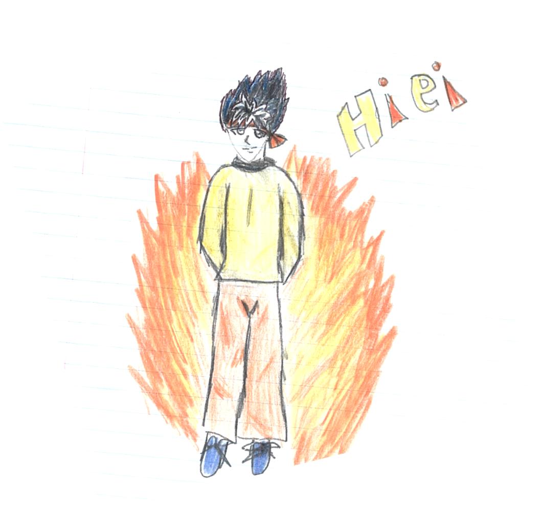Hiei in yello and orange by petit_cat24