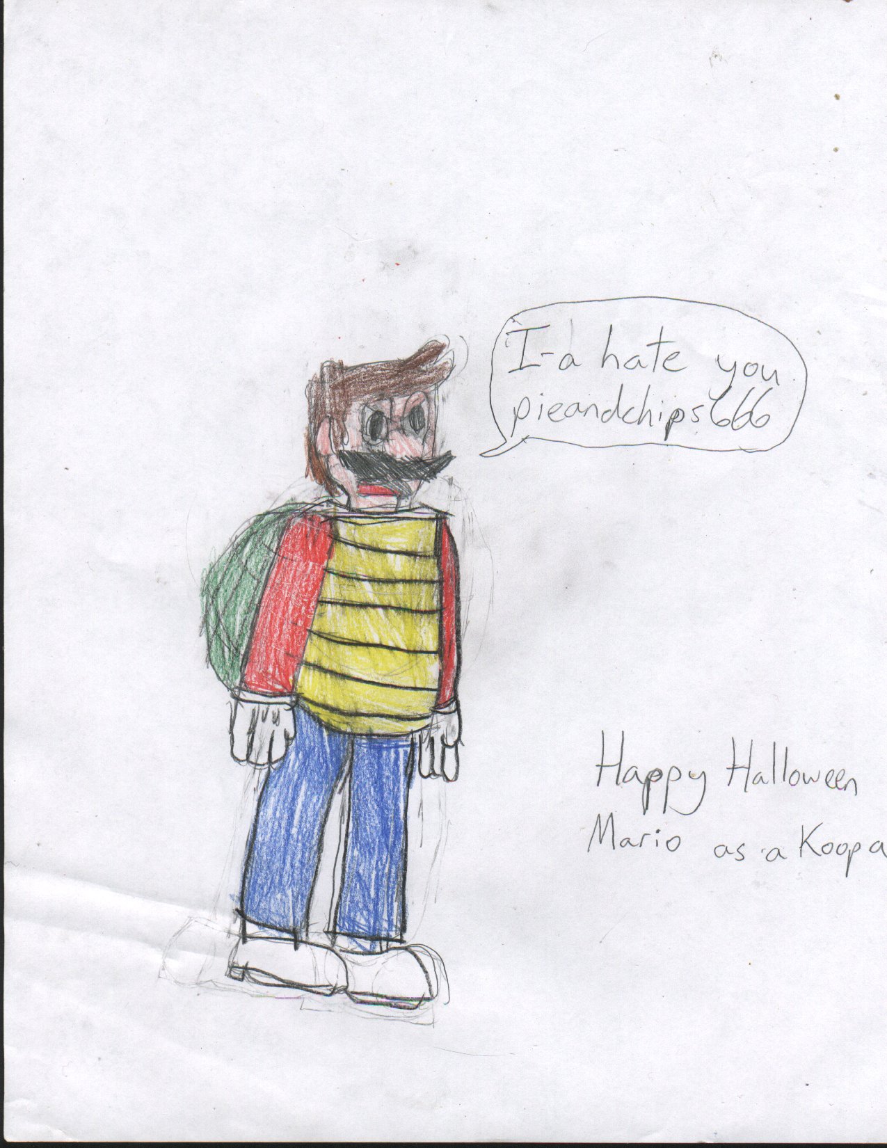 Happy Halloween: Mario as a Koopa Troopa by pieandchips666