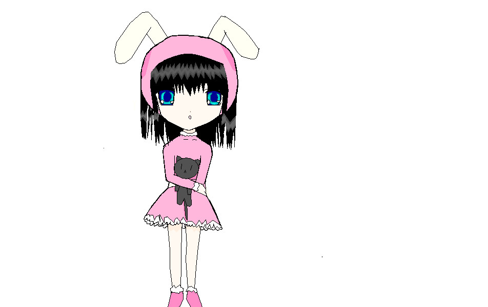 anime chibi girl bunny by piegurl