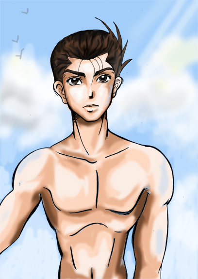 Yusuke at the beach by pink_melissa