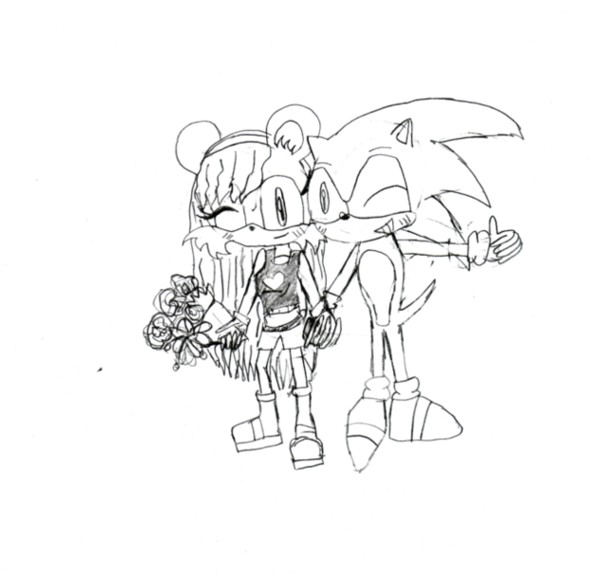 Christy and Sonic(Request) by pinktiger300