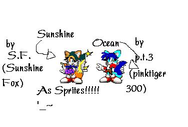 Sunshine and Ocean Sprites by pinktiger300
