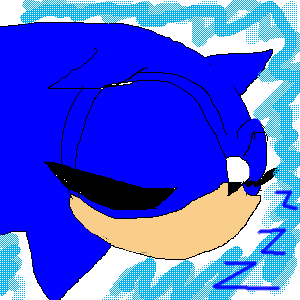 Sonic sleeping(oekaki kinda) by pinktiger300