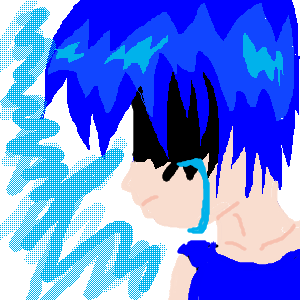 Human Sonic Crying (Oekaki) by pinktiger300
