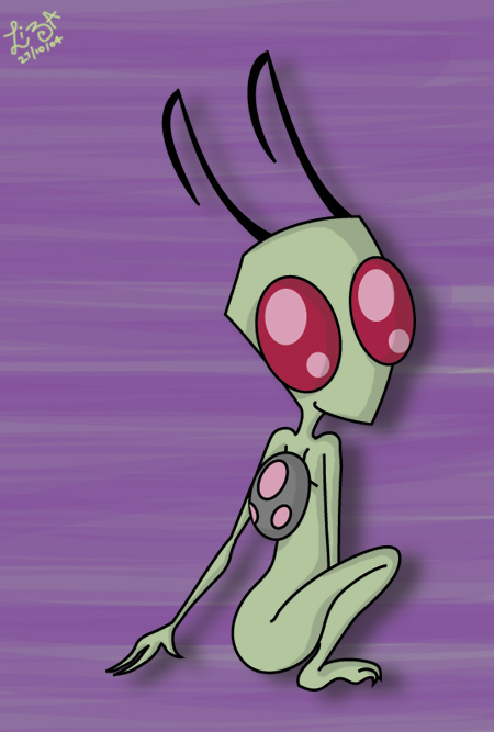 Pin-up Zim by pinky_pseudonym