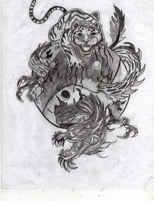 Tiger&amp;Dragon ying yang(finished) by pistolwhip94