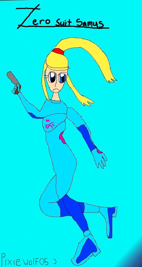 first time drawing Zero suit samus :B by pixiewolf05