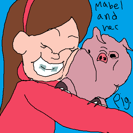 Dat Mabel and her Piggy by pixiewolf05