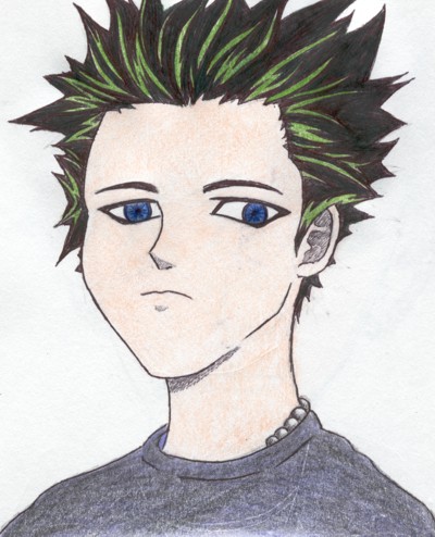 green hair by plaidnsuspendahs