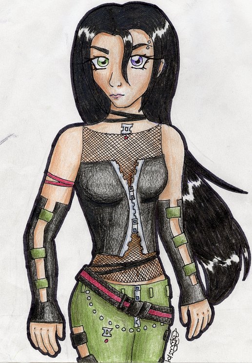 Akyra.... IN COLOR!!! *yipes* by plungergirl