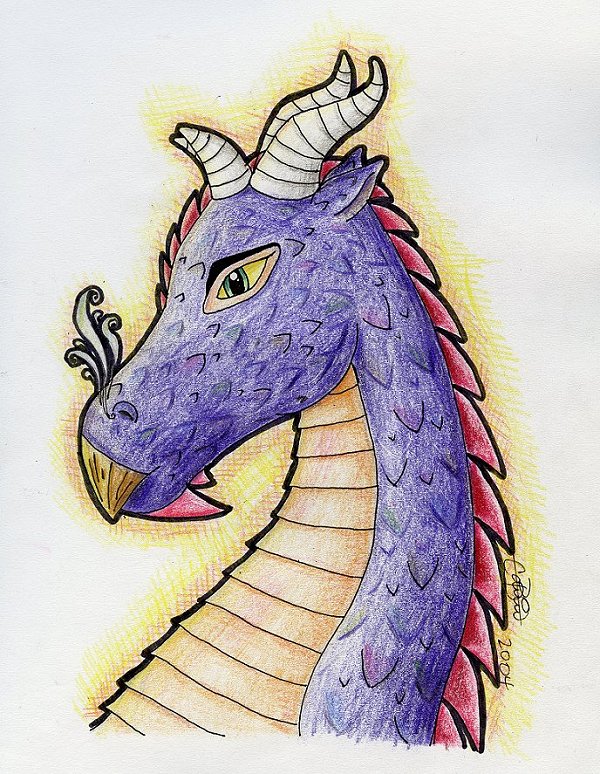 Pretty purple dragon... by plungergirl