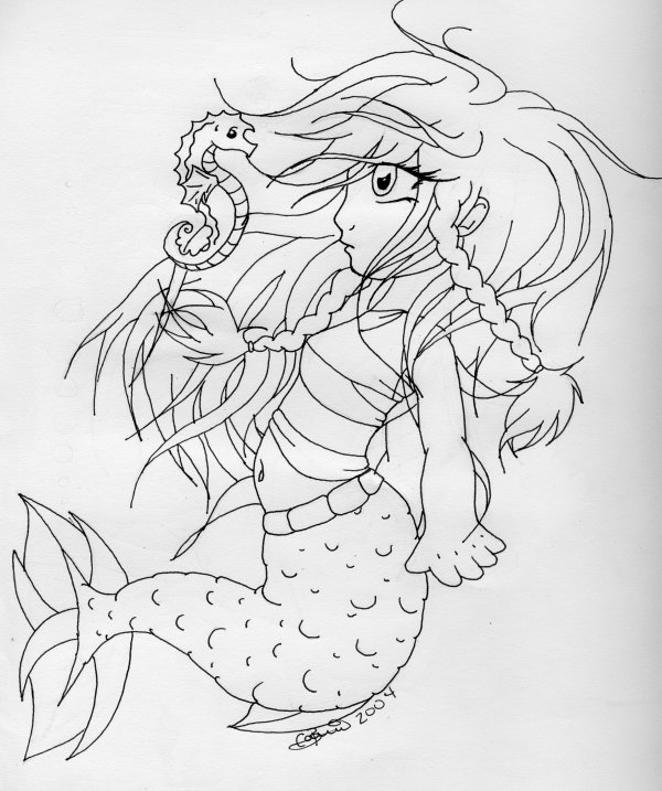 Cute little mermaid girl!! by plungergirl
