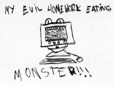 homework monster by pretty______ugly