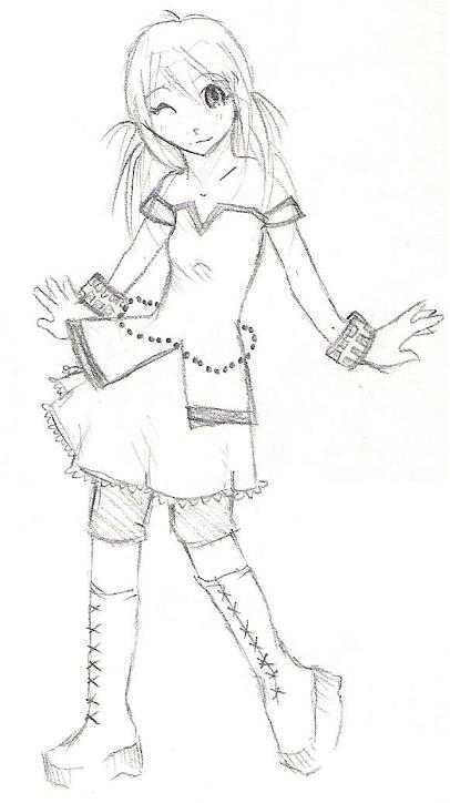 girl in weird outfit by prichigo