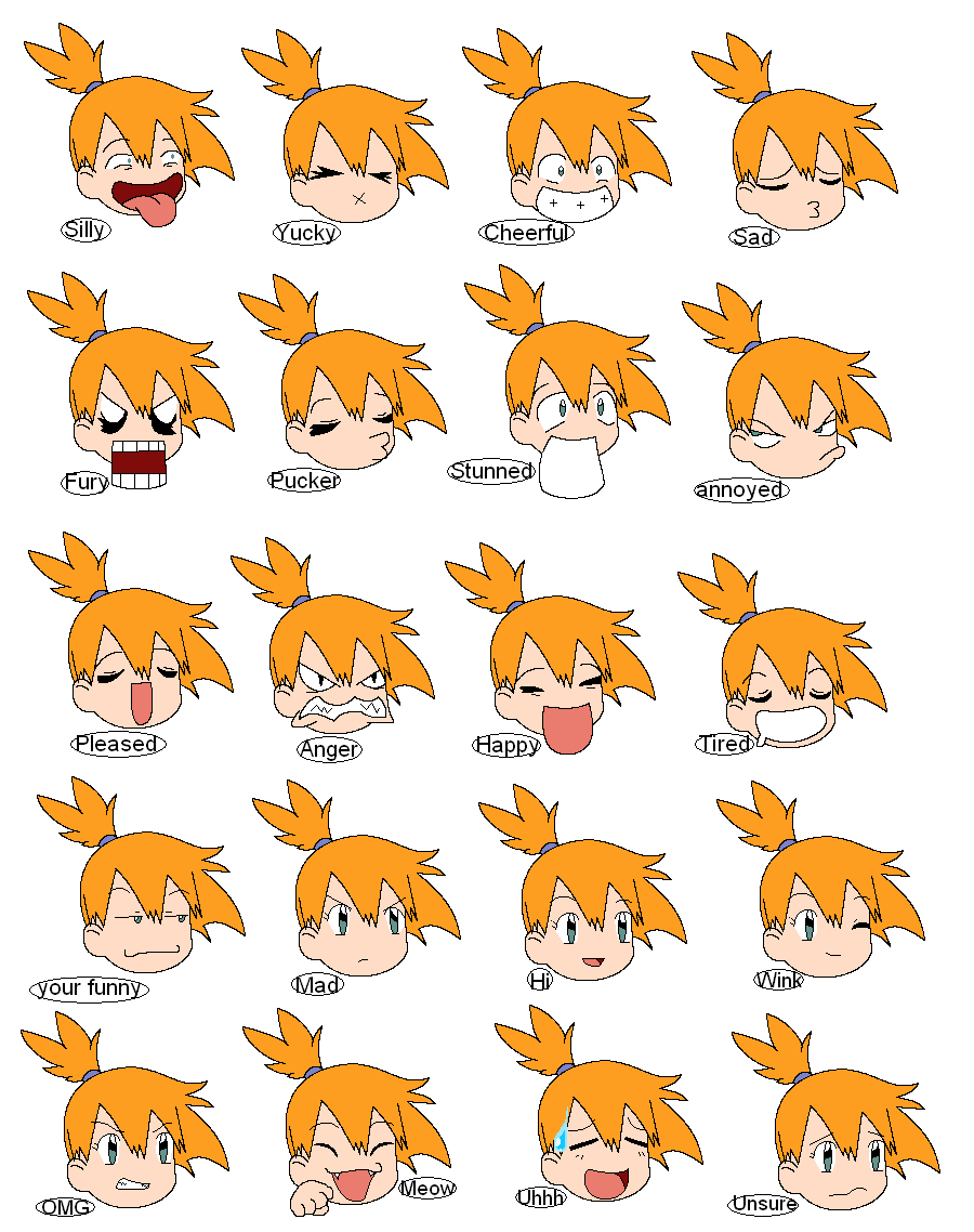 New improvement to Misty faces by princessangel83