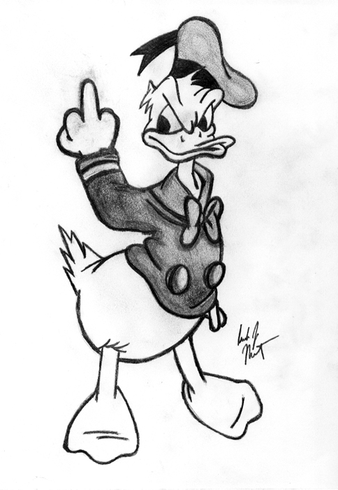 Pissed Off Donald Duck by psych00z