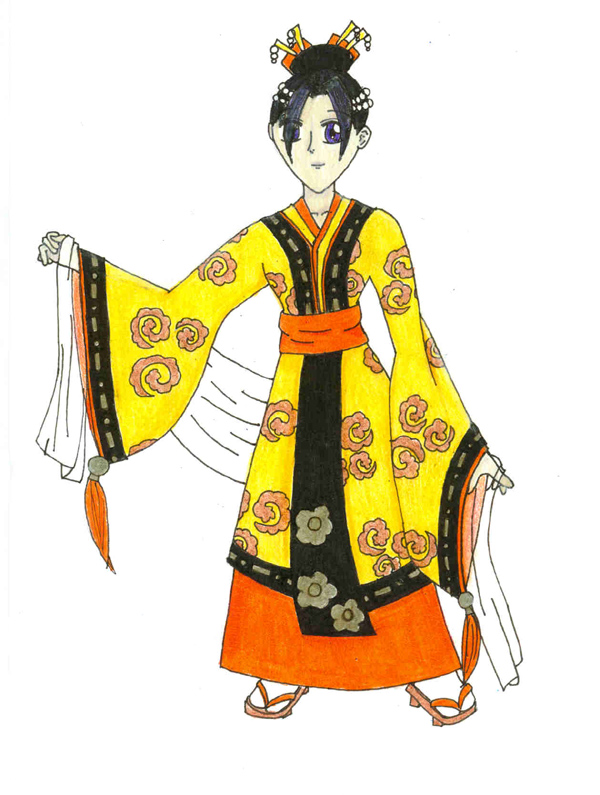 Yellow Kimono Girl by psycho_girl