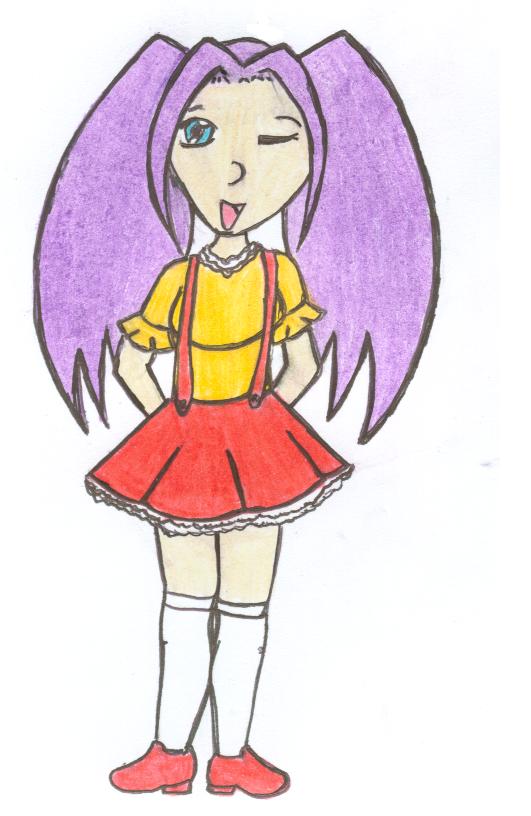 Girl w/ Purple Hair by psycho_girl
