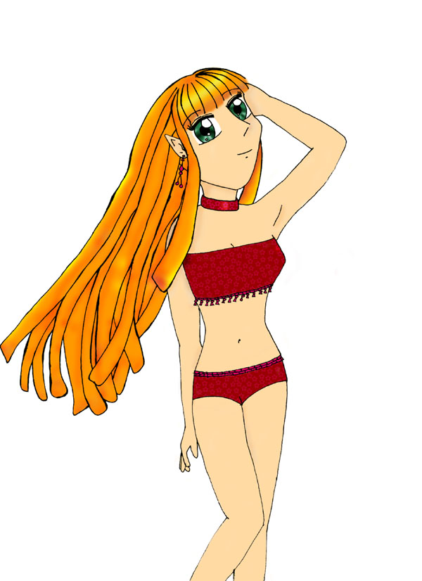 Yokotama in a bathing suit - colored ^.^ by psycho_girl