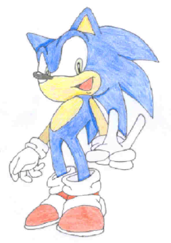 sonic inked and coloured by psycho_shadow