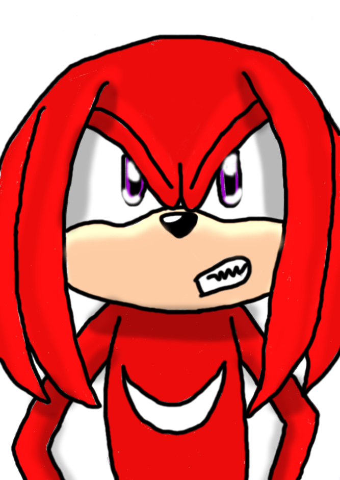 Angry knuckles by purpleponygirl