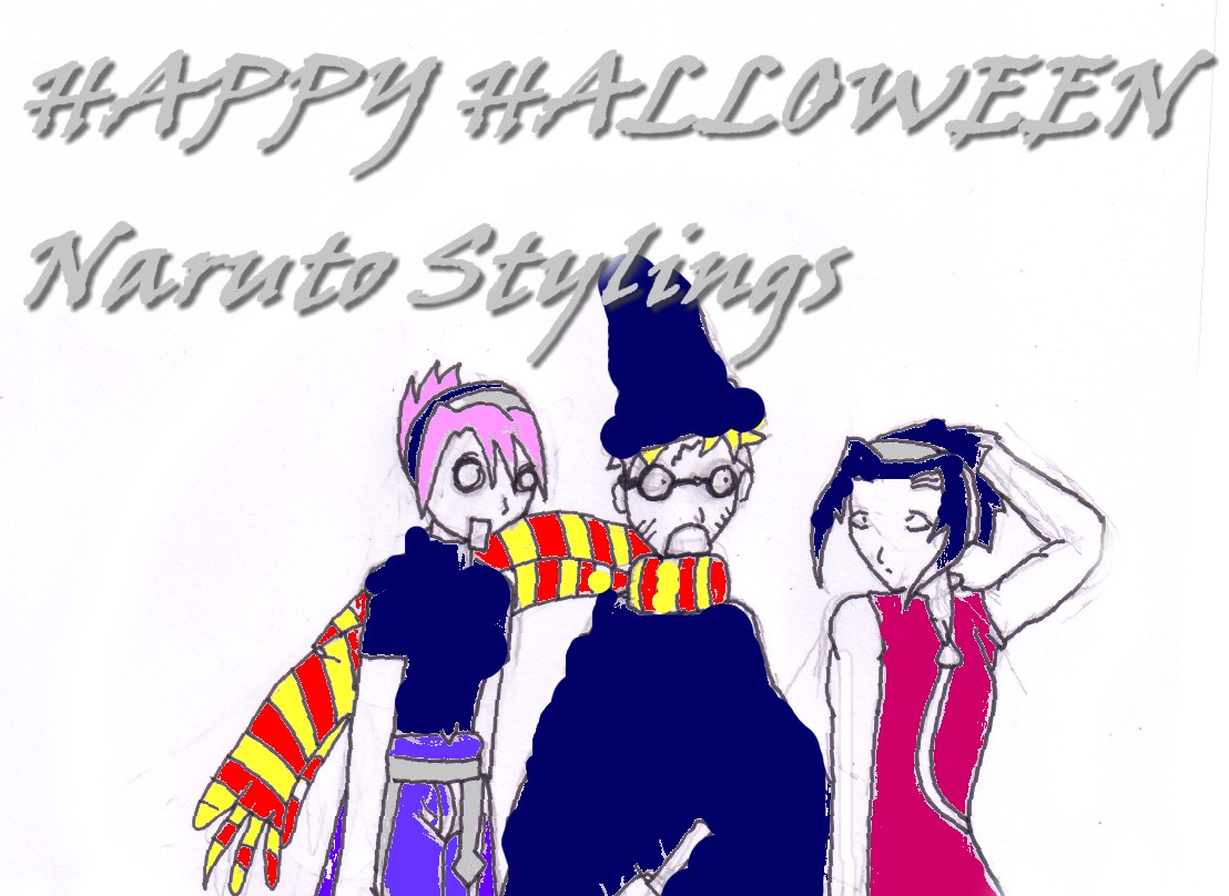 A very crappy Naruto Halloween-to be redrawn by Qing