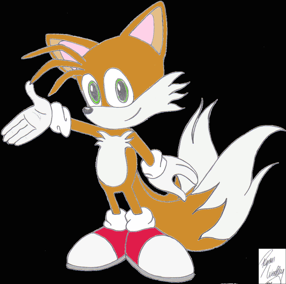 Tails (coloured on PC) by QuanticChaos1000